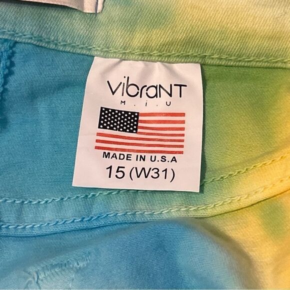Vibrant M.I.U Distressed High Rise Super Skinny Jegginge Tie Dye Size 31 - Picture 11 of 12